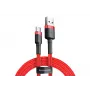 BASEUS Cafule ātrās uzlādes kabelis - USB Type-A uz Type-C 2A - 2m - Sarkans (Nylon)