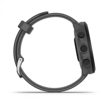 Viedpulksteņi GARMIN Forerunner 55, apaļš 42 mm korpuss, pelēks, silikona siksniņa, GPS/GLONASS/Galileo, 5 ATM ūdensizturība