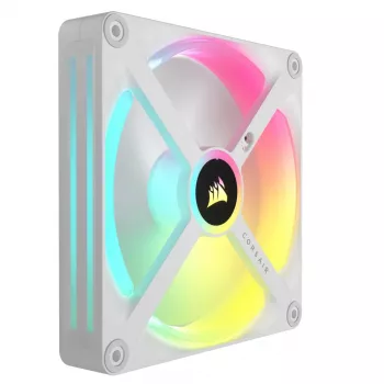 CORSAIR Qx RGB Series Icue Link Qx140 RGB White 140mm Magnētiskā Kupola RGB Ventilatora Paplašināšanas Komplekts