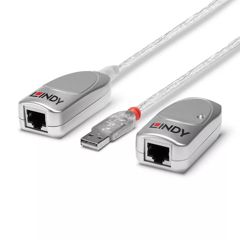 Lindy 50m USB 1.1 Cat.6 pagarinātājs