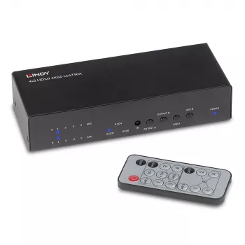 AV matricas slēdzis Lindy 4x2 HDMI 4K60 Matrix