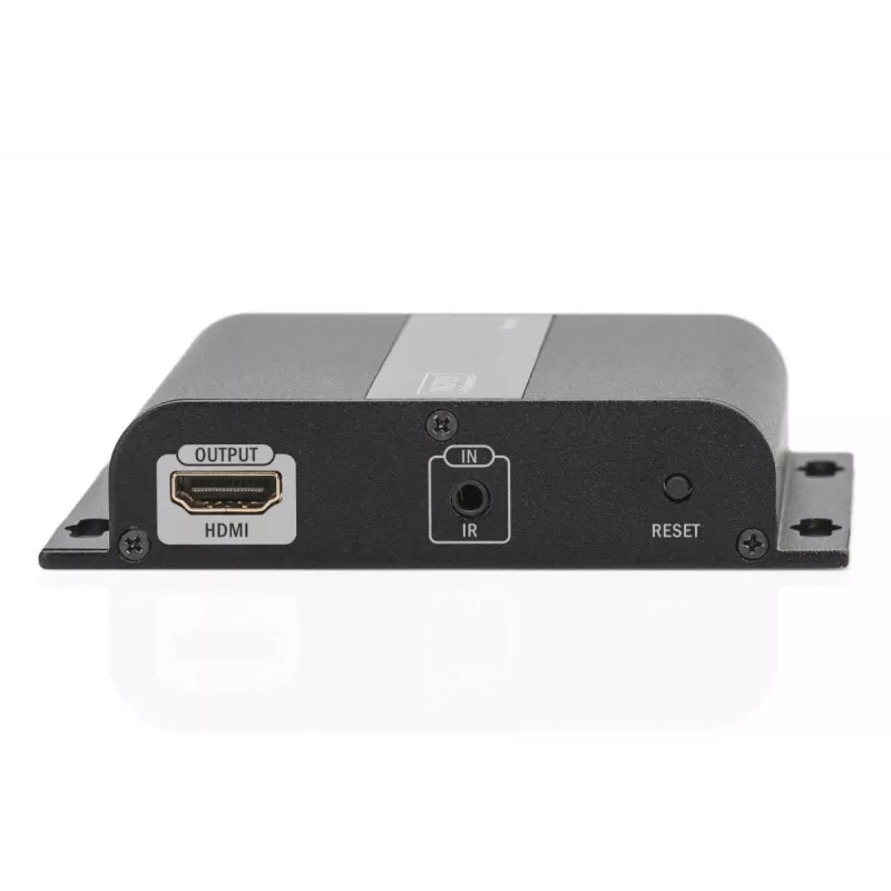 DIGITUS HDMI pagarinātājs 4K caur IP, uztvērēja vienība caur tīkla kabeli (CAT 5/5e/6/7), 4K2K/30Hz, melns
