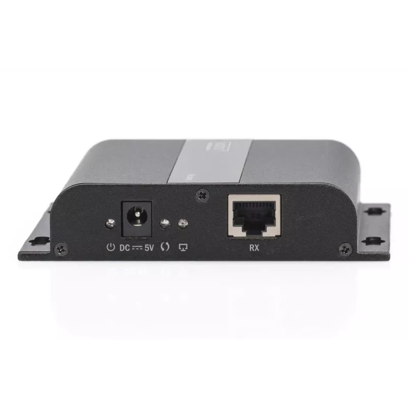 DIGITUS HDMI pagarinātājs 4K caur IP, uztvērēja vienība caur tīkla kabeli (CAT 5/5e/6/7), 4K2K/30Hz, melns