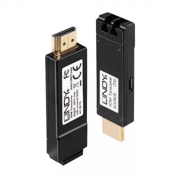 HDMI raidītājs un uztvērējs Lindy 300m optiskās šķiedras HDMI 4K30 pagarinātājs