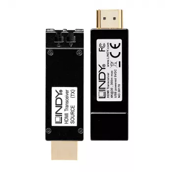 HDMI raidītājs un uztvērējs Lindy 300m optiskās šķiedras HDMI 4K30 pagarinātājs