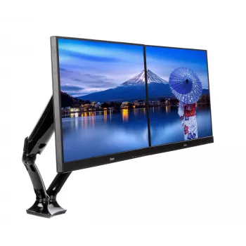 iiyama DS3002C-B1 statīvs diviem monitoriem, 68.6 cm (27 collas), galda stiprinājums, melns