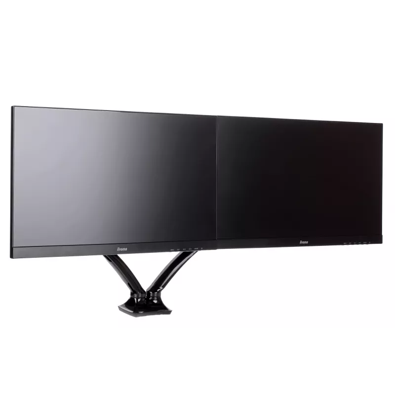 iiyama DS3002C-B1 statīvs diviem monitoriem, 68.6 cm (27 collas), galda stiprinājums, melns