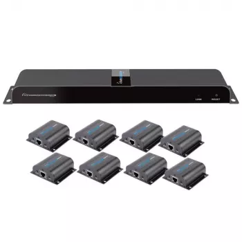 Techly HDMI 1x8 Sadalītājs-Pagarinātājs pa CAT6/6a/7 50m ar IR pārraidi atpakaļ IDATA EX-HL81TY