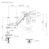 GEMBIRD regulējams galda monitora stiprinājums, 17-32 inch melns
