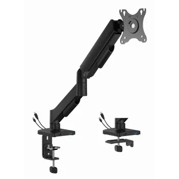 Gembird MA-DA1U-01 galda monitora stiprinājums līdz 32 collām (81,3 cm), max 9 kg, VESA 75x75–100x100, melns