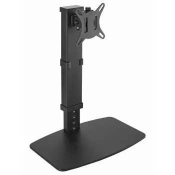 GEMBIRD MS-D1ST-02 monitora galda statīvs — regulējams augstums, pilna kustība 17–32 collu ekrāniem, līdz 8 kg, VESA 75x75–100x100, melns