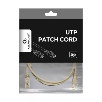 GEMBIRD Patch vads - Cat 5e - UTP - 0,5 m - Pelēks