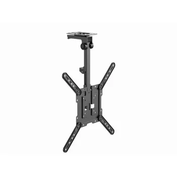 Griestu TV stiprinājums GEMBIRD CM-55ST-01 — pilnas kustības stiprinājums 23–55 collu (75x75–400x400 VESA), max 20 kg, melns