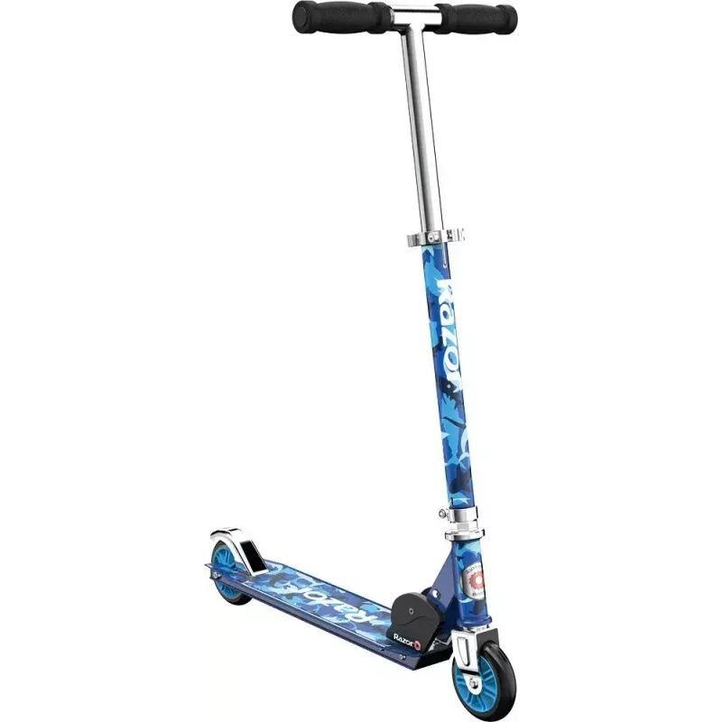 Skrejritenis Razor Model A Shark Camo — salokāms, viegls bērniem un pusaudžiem, 2 riteņi, regulējams stūres augstums, max slodze 65 kg