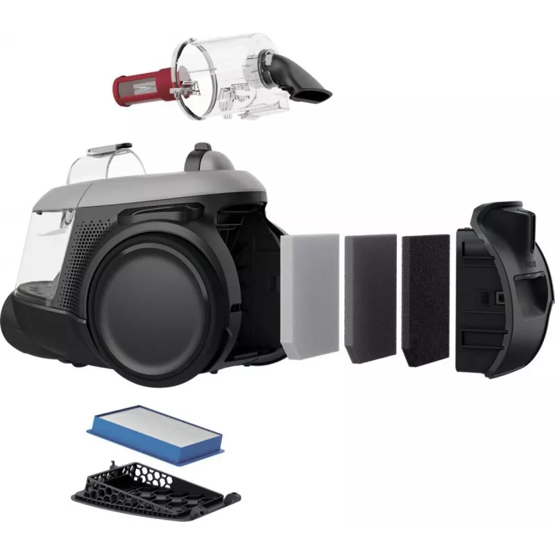 Putekļsūcējs Electrolux EL61A4UG, bezmaiss, sausā tīrīšana, 700 W, 170 W sūkšanas jauda, 9 m vads, 12 m rādiuss, pelēks