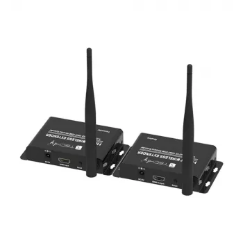 Techly IDATA HDMI-WL55 AV raidītājs un uztvērējs, melns