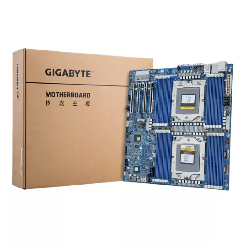 Mātesplate GIGABYTE MZ73-LM1 Extended ATX Socket SP5 AMD EPYC 9004, 24× DDR5 DIMM, 4× PCIe x16 Gen4, 2× RJ-45