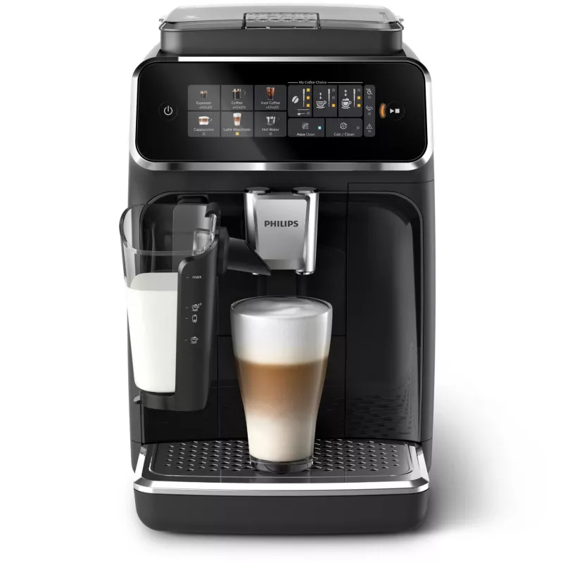 Kafijas automāts Philips EP3341/50 pilnībā automātisks, 1.8 L ūdens tvertne, 275 g pupiņu tvertne, 0.26 L piena tvertne, 15 bāri, keramikas dzirnaviņas