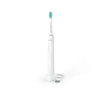 Sonic zobu birste Philips 3100 sērija HX3671/13 — soniskā, 31 000 kustību/min, spiediena sensors, Li-Ion, iebūvēts akumulators, 1 birstes galviņa, balta