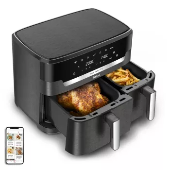 Tefal Easy Fry Dual XXL EY942HE0 fritieris dubults 11 L 2020 W karstā gaisa fritieris pelēks