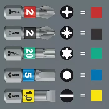 Wera Bit-Check 12 skrūvgriežu uzgaļu komplekts