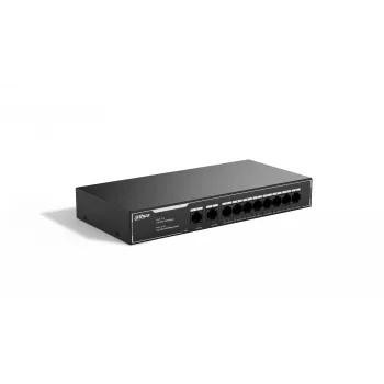 Dahua Technology SG1010LP nevaldāms L2 Gigabit Ethernet PoE slēdzis, 10 porti, 8 PoE, melns
