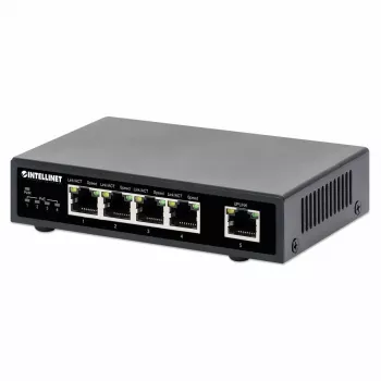 Intellinet 5-Portu Gigabit Ethernet PoE+ Slēdzis 62W 4 PSE Porti
