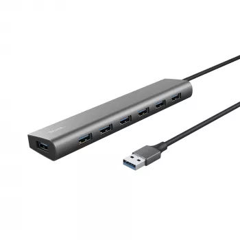 Trust Halyx USB 3.2 Gen 1 USB-A 7 portu centrmezgls, sudraba