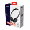 Trust 21665 austiņas/headsets Vadu Iekšauss Zvani/Mūzika Melns