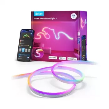 Govee H61D5 viedā sienas gaisma Wi-Fi Bluetooth 48W caurspīdīgi balta