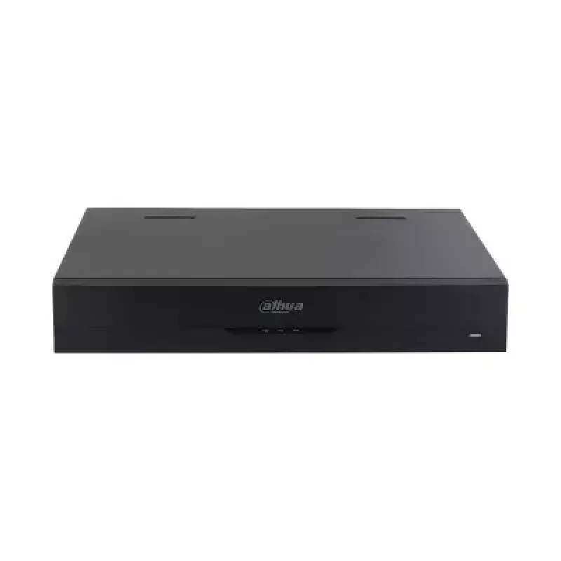 Tīkla video ierakstītājs DAHUA NVR5464-EI — 64 kanāli, 16 TB, 2× RJ-45, 2× USB, SATA, melns