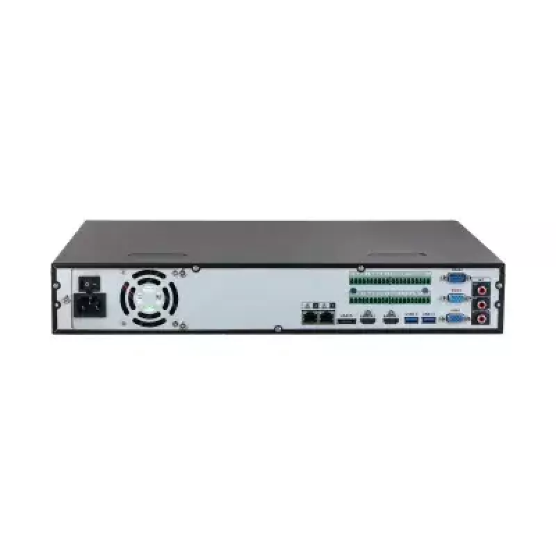 Tīkla video ierakstītājs DAHUA NVR5464-EI — 64 kanāli, 16 TB, 2× RJ-45, 2× USB, SATA, melns
