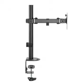 Galda LCD monitora stiprinājums MACLEAN MC-572N, regulējams augstums un slīpums, VESA 75x75–100x100, atbalsta 17–32 collas, max slodze 30 kg, melns
