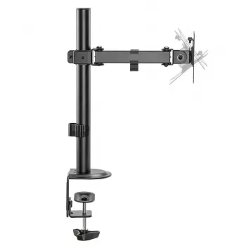 Galda LCD monitora stiprinājums MACLEAN MC-572N, regulējams augstums un slīpums, VESA 75x75–100x100, atbalsta 17–32 collas, max slodze 30 kg, melns