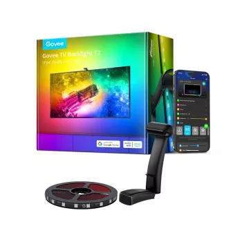 LED lentes apgaismojums Govee Envisual TV Backlight T2 Dual Cameras 75–85 collu televizoriem