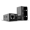 Lindy 50m USB 2.0 Cat.6 Pagarinātājs, raidītājs un uztvērējs, 50 m, 480 Mbit/s, Cat5, Cat5e, Cat6, NS1021, Melns