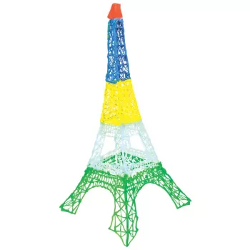 3DOODLER Start Eco Plastic Fire and Ice pildījuma kārtridžu komplekts — 250 gab., 2,5 mm, kompostējams, Oranžs/Tirkīzs/Balts/Dzeltens