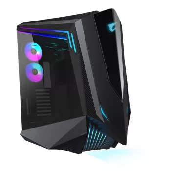 GIGABYTE AORUS C700 GLASS pilna torņa dators korpuss - atbalsta E-ATX un 420mm radiatorus, iebūvēti 120mm*5 ventilatori, USB 3.1 Type-C, RGB Fusion