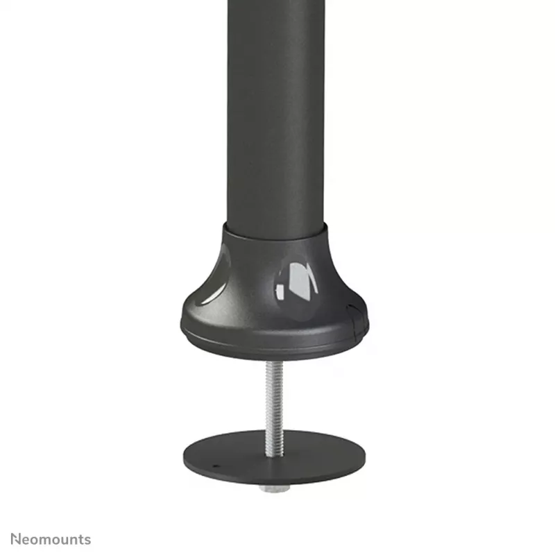 Neomounts FPMA-D700DD galda statīvs diviem monitoriem, pilnībā kustināms, 19-30 collas (48,3-76,2 cm), 8 kg uz ekrānu, VESA 75x75-100x100, statīvs/grommet stiprinājums, melns