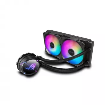 ASUS ROG Strix LC II 240 ARGB procesora šķidruma dzesētājs, 240 mm radiators, 2x 120 mm ARGB ventilatori, melns