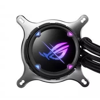 ASUS ROG Strix LC II 240 ARGB procesora šķidruma dzesētājs, 240 mm radiators, 2x 120 mm ARGB ventilatori, melns