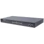 Intellinet 16-Portu Gigabitu Ethernet PoE+ Web-Vadāms Slēdzis ar 2 SFP Portiem, IEEE 802.3at/af Power over Ethernet (PoE+/PoE) Saderīgs, 374 W, Endspan, 19 collu Rackmount