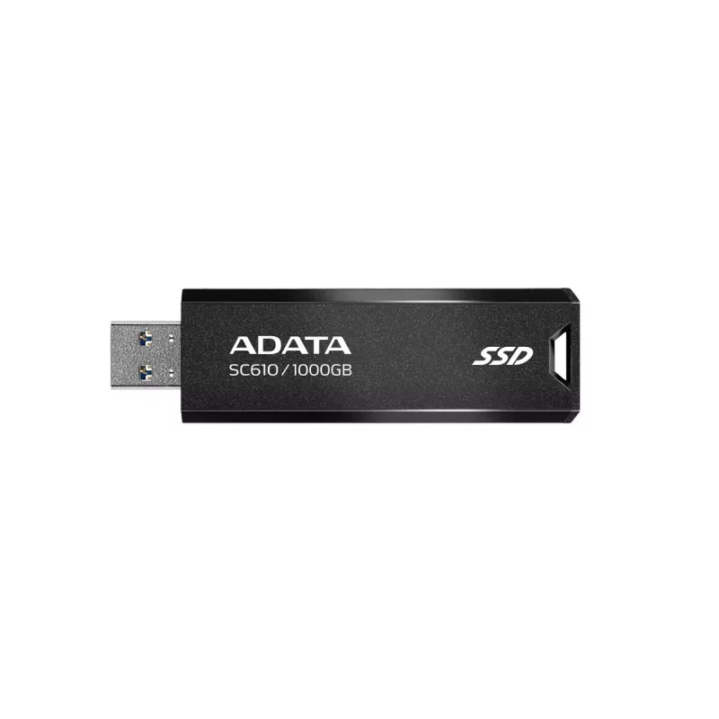USB zibatmiņa ADATA SC610 1 TB, USB Type-A, USB 3.2 Gen 2, melna, plastmasas korpuss