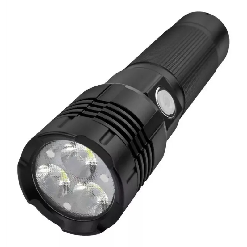 Ansmann Pro 3000R 1600-0445 metāla LED lukturītis, 3x10 W (30 W), pret ūdeni izturīgs, melnā krāsā
