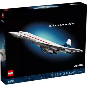 LEGO Icons modelis Concorde 10318, 2083 gabali, 18+ gadi, 320×100×140 mm