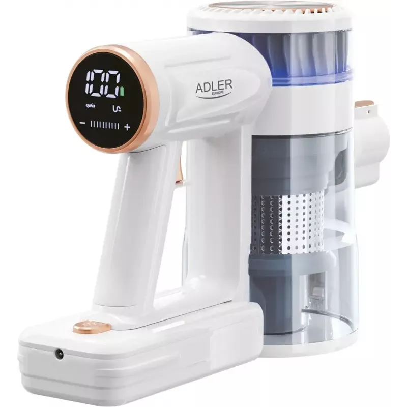 Bezvadu vertikālais putekļsūcējs Adler AD 7079, bezsuku motors, 9000 Pa, 2200 mAh, 0,4 L bezmaiss