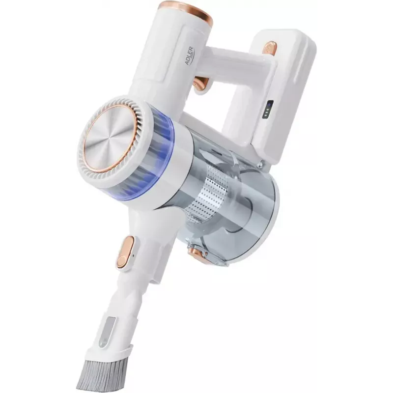 Bezvadu vertikālais putekļsūcējs Adler AD 7079, bezsuku motors, 9000 Pa, 2200 mAh, 0,4 L bezmaiss