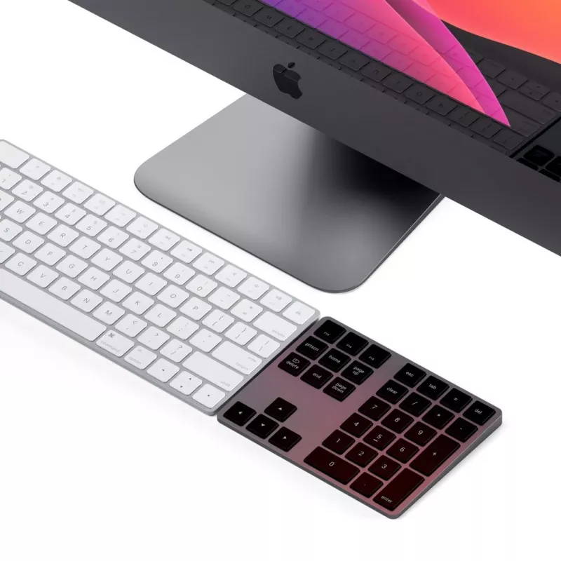 Satechi ST-XLABKM paplašinātā bezvadu Bluetooth ciparu tastatūra, kosmosa pelēka