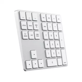 Ciparu taustiņu bloks Satechi ST-XLABKS — Bluetooth, 33 taustiņi, Sudraba, 124.7 g