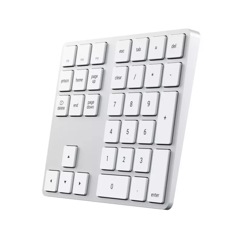 Satechi ST-XLABKS paplašinātā bezvadu Bluetooth ciparu tastatūra, sudraba
